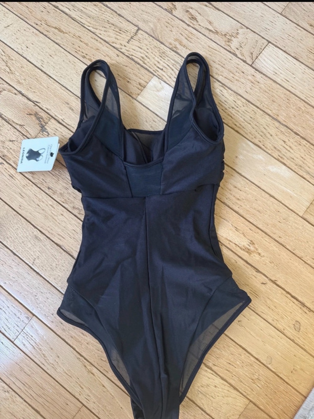 Supportive Black One-Piece Swimsuit with Wide Straps